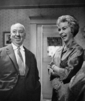 janet leigh quotes | Alfred Hitchcock and Janet Leigh on the set of ...