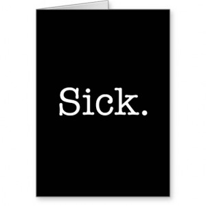 Black Sick Slang Quote Card