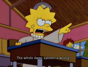 ilustration, lisa simpson, quote, quotes, simpsons, system
