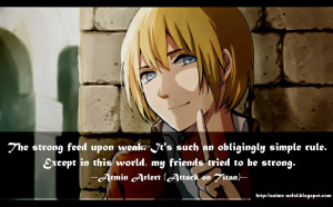 The strong feed upon weak. Its such an obligingly simple rule. Except ...