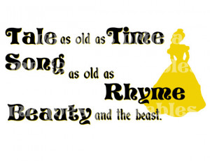 PRINTABLE Beauty and the Beast Disney quote Wedding Princess Printable ...