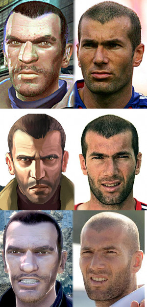 For information, this is how Zinedine Zidane looks like in a video ...