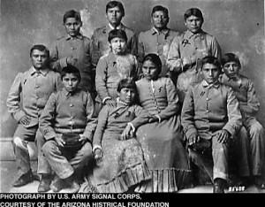 Apache children on arrival at the Carlisle Indian School (Pennsylvania ...