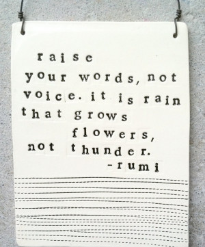 raise your words, not your voice.