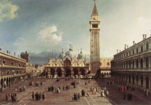 Piazza San Marco with the Basilica Venice by Canaletto 1730
