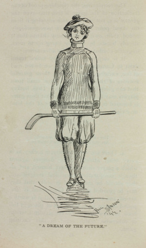 Drawing of a female ice hockey player, from Hockey: Canada's Royal ...