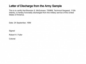 sample discharge letter