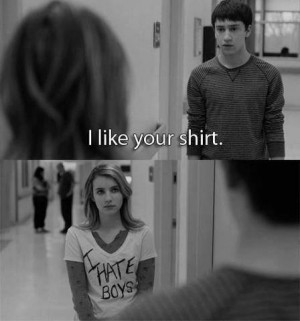 like your shirt I hate boys