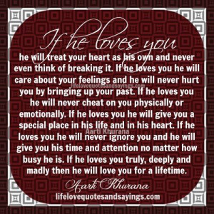 If He Loves You...