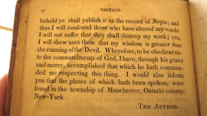 Preface to the original 1830 Book of Mormon