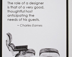 Art Poster, Charles Eames Quote, Th e role of a designer is..., wall ...
