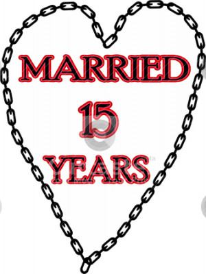 Marriage chains 15 years stock vector clipart, Humoristic marriage ...