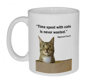 Sigmund Freud Cat Quote Funny Coffee or Tea Mug - Cat Lover Gift ...