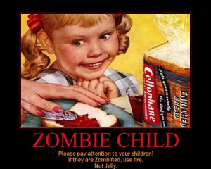 Zombie kids funny image quote