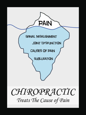 chiropractic iceberg poster 18 x 24 chiropractic treats the cause of ...
