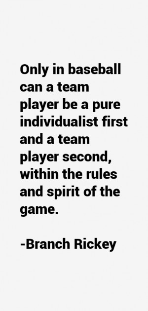 in baseball can a team player be a pure individualist first and a team ...