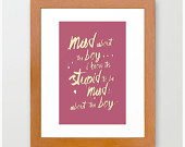 Art print. Inspirational quote. Popular vintage classic song lyrics ...