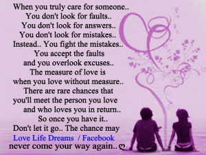 Quotes About Letting Go Of Someone You Love When you truly care for