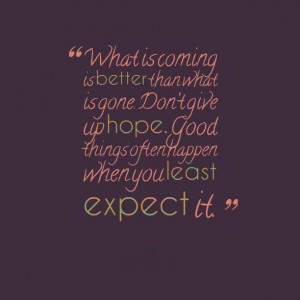 expect good things quotes