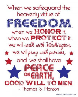 LDS Printables: Freedom - Pres Monson (in 3 different colors)