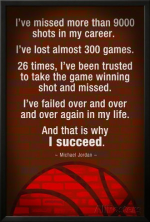Michael Jordan Succeed Quote Poster at AllPosters.com