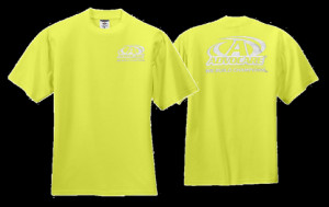 AdvoCare Safety Green Tee with Silver Metalic Logo