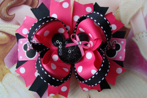 minnie mouse hair bows