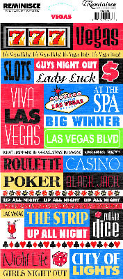 fabulous range of Las Vegas scrapbooking paper, stickers and ...