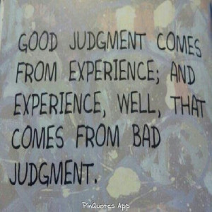 Good judgment