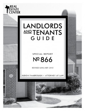 Texas Landlords and Tenants Guide – Revised Jan 2010