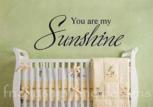 ... -my-SUNSHINE-vinyl-wall-decal-words-nursery-kids-baby-quote-lettering