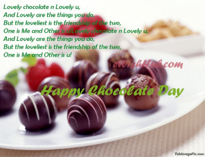 Lovely Chocolates Quote Picture Image