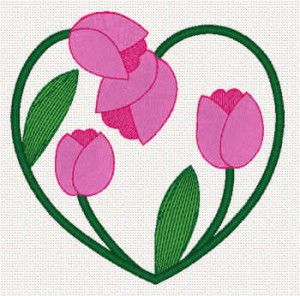 Valentine Tulip Heart Credited