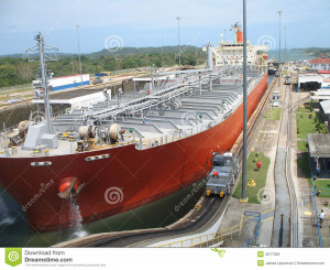 Panama Canal Spanish Mile Ship