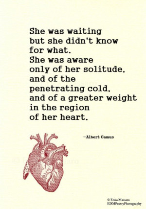 She Was Waiting- | Albert Camus Quote | Inspirational Quotes | Poetry ...