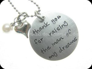 ... - Mother in Law Gift - Wedding Jewelry - Hand Stamped Quote Jewelry