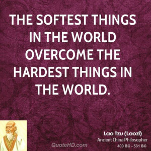 The softest things in the world overcome the hardest things in the ...