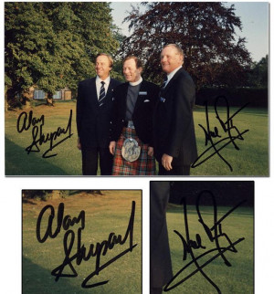 Alan Shepard and Neil Armstrong Signed Photo (PSA 10)