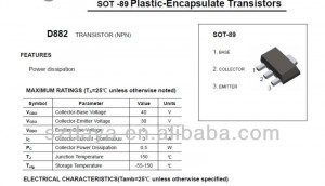 d882 plastic encapsulate transistors