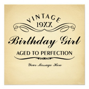 Aged to Perfection Funny Birthday Custom Invitation
