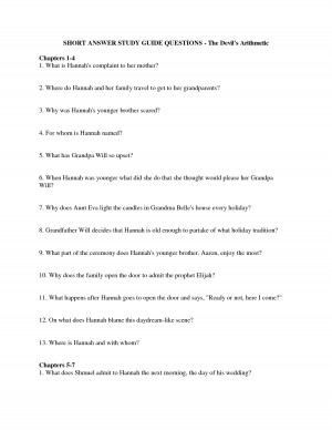 arithmetic study guide plot the devil s arithmetic study guide