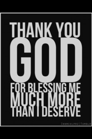 Thank you, God.