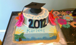 Beach Theme Graduation Cake...