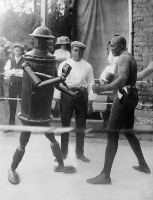 Robot vs Jack Johnson (not the musician, the boxer)