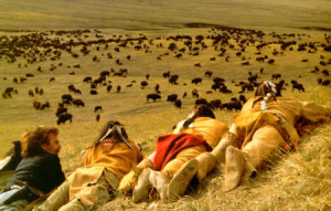 Lieutenant Dunbar, hunting buffalo with his new Lakota friends