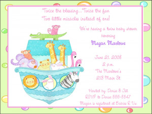 Shop our Store > Whimsical Noah's Ark Baby Shower Invitations