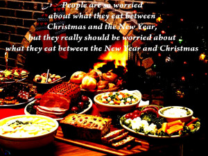 Food new year quote christmas dinner eat:High Contrast