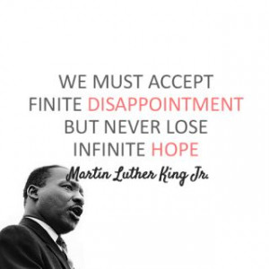 We Must Accept Finite Disappointment