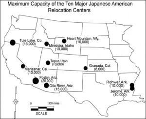 Japanese American Internment Camps Map