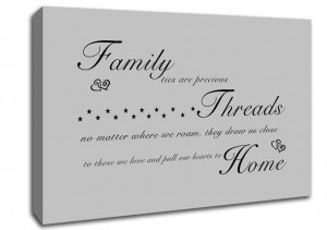 Show details for Family Quote Family Ties Are Precious Grey